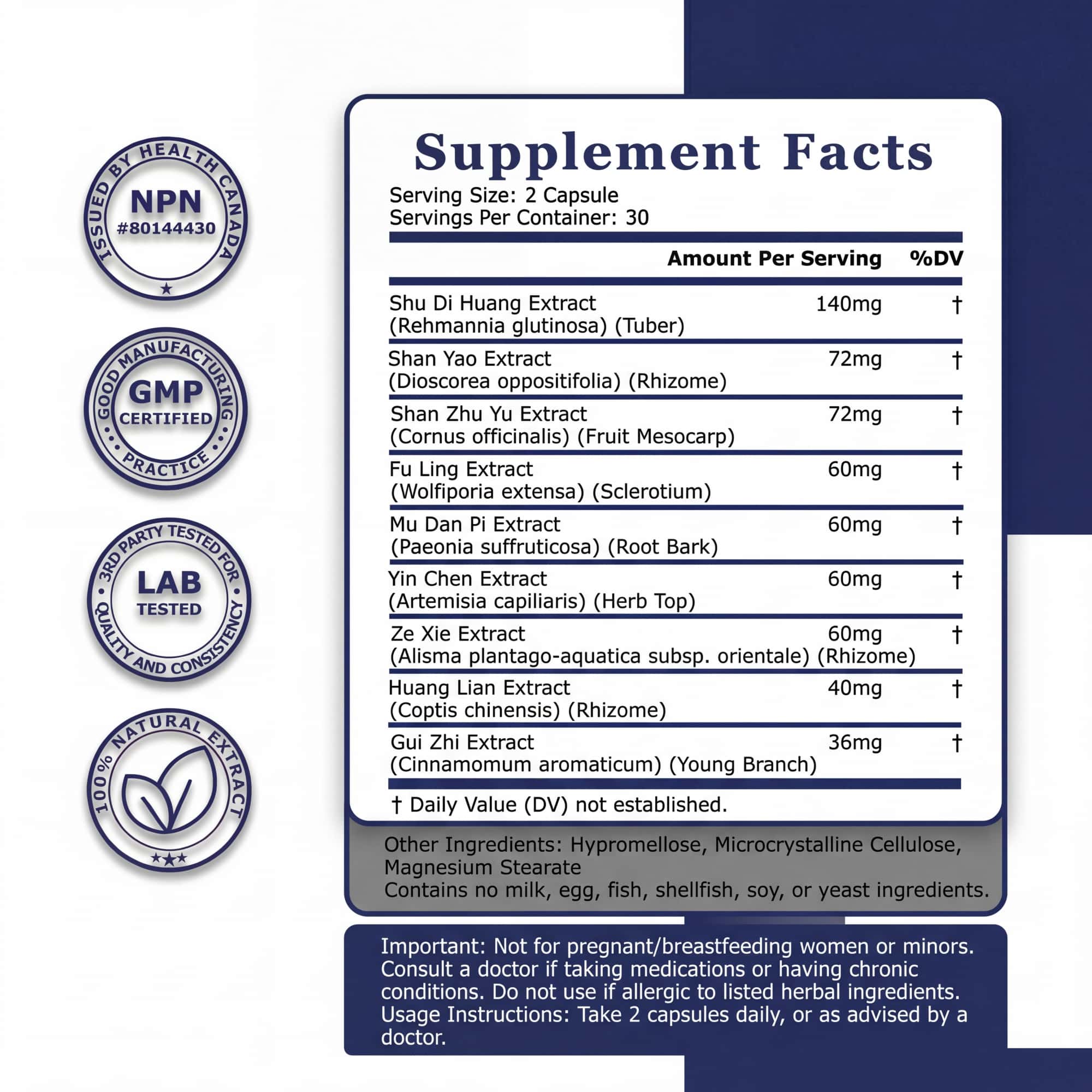 Rehmannia Golden Thread Complex - Natural Metabolic Wellness Supplement - Traditional Herbal Formula for Daily Metabolic Support & Overall Wellness