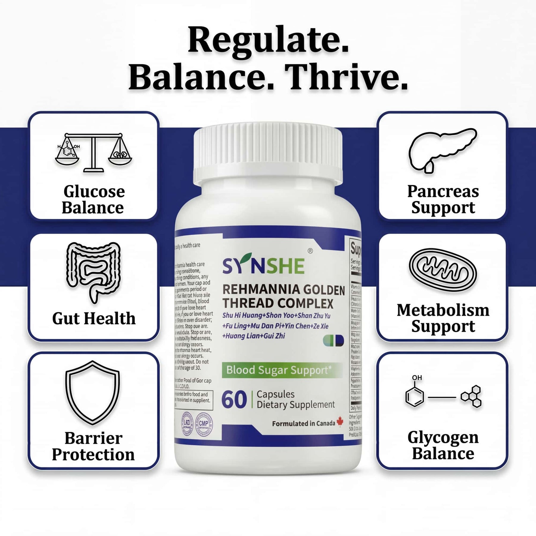 Rehmannia Golden Thread Complex - Natural Metabolic Wellness Supplement - Traditional Herbal Formula for Daily Metabolic Support & Overall Wellness