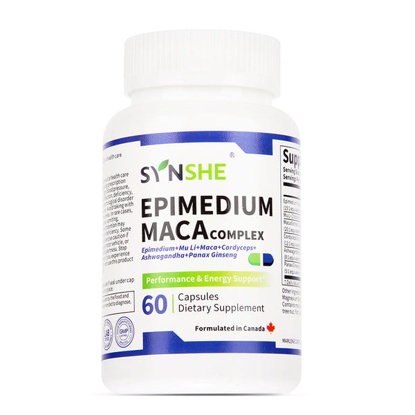 Epimedium Maca Compound Capsules with Cordyceps, Oyster & Ginseng Vitality & Wellness Supplement - 60 Capsules
