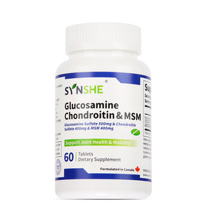 Glucosamine Chondroitin Calcium Tablets for Joint Repair & Bone Health Relieves Knee & Back Pain, Supports Osteoporosis Prevention - 60 Tablets