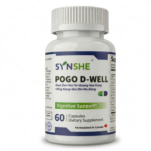 Synshe Pogo D-well - Digestive Support Supplement with Hawthorn & Botanical Blend, Stomach Comfort & Gut Health, 60 Capsules
