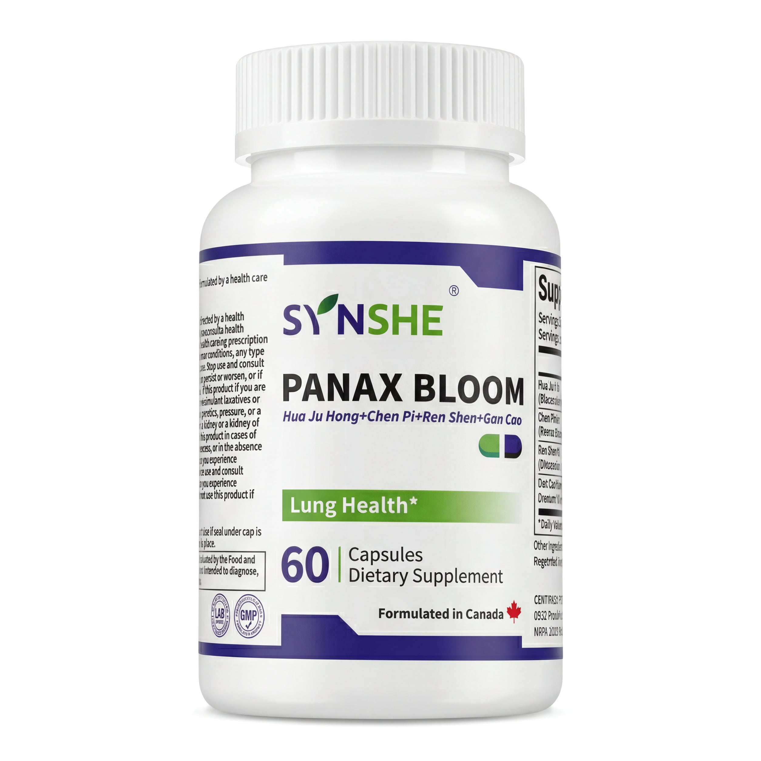 Panax Bloom Premium Lung Health Supplement - Panax Ginseng with Hua Ju Hong & Aged Chen Pi Extract - Daily Respiratory Function & Immune Support for Adults