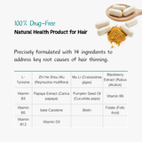 SYNSHE Hair Care Supplement – Natural Hair Growth Support with Biotin, L-Tyrosine & Botanical Extracts, for Men & Women, Helps Maintain Thicker, Fuller Hair & Healthy Scalp – 60 Capsules