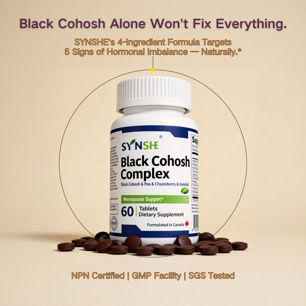Black Cohosh Complex for Menopause Natural Estrogen Booster & Ovarian Care Supplement
