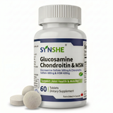 Synshe Glucosamine Chondroitin MSM Supplement - Triple-Action Joint Support with 500mg Glucosamine, 400mg Chondroitin & 400mg MSM for Cartilage Health, Joint Comfort & Mobility