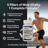 SYNSHE Epimedium Maca Complex — Epimedium & Maca Root for Sustained Energy & Vitality, Zero Caffeine, No Crash | NPN 80130899, 60 Capsules