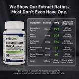 SYNSHE Epimedium Maca Complex — Epimedium & Maca Root for Sustained Energy & Vitality, Zero Caffeine, No Crash | NPN 80130899, 60 Capsules